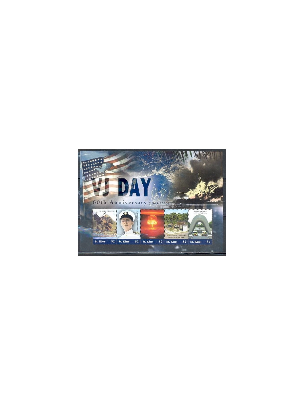 ST. KITTS 2005 VJ-Day 5v in MNH sheet**