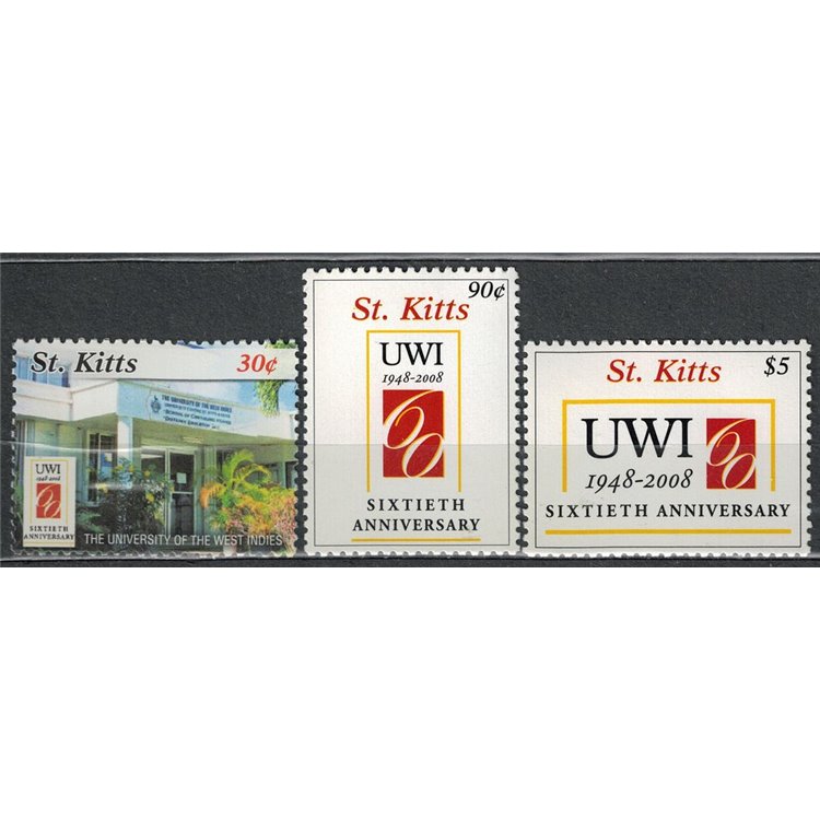 ST. KITTS 2008 University of the West Indies 3v MNH**