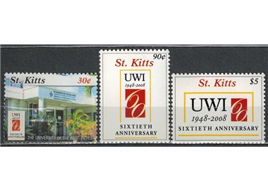 ST. KITTS 2008 University of the West Indies 3v MNH**