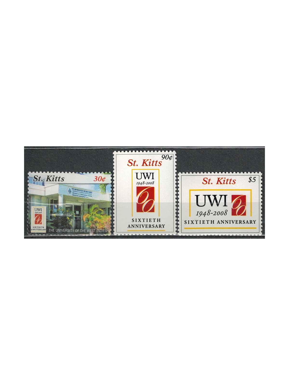 ST. KITTS 2008 University of the West Indies 3v MNH**