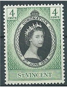 ST. VINCENT 1953 Coronation 1v MNH**