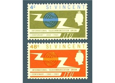 ST. VINCENT 1965 International Telecommunication Union 2v MNH**