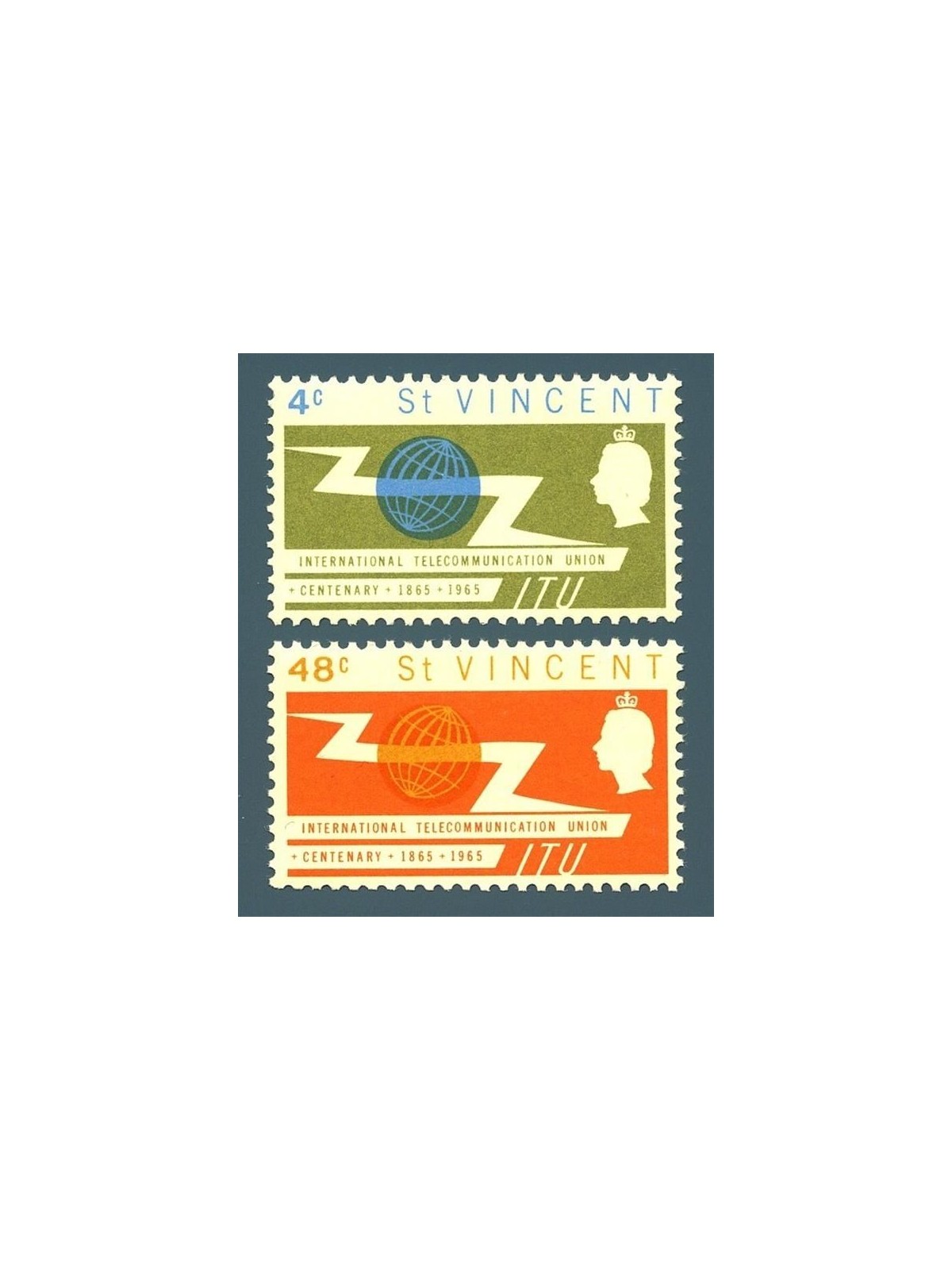 ST. VINCENT 1965 International Telecommunication Union 2v MNH**