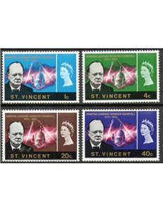 ST. VINCENT 1966 Sir Winston Churchill 4v MNH**