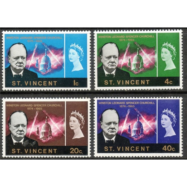 ST. VINCENT 1966 Sir Winston Churchill 4v MNH**