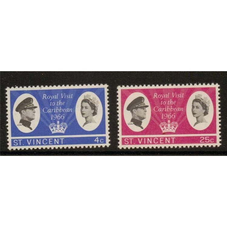 ST. VINCENT 1966 Royal visit 2v MNH**