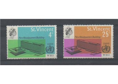 ST. VINCENT 1966 New WHO building 2v MNH**