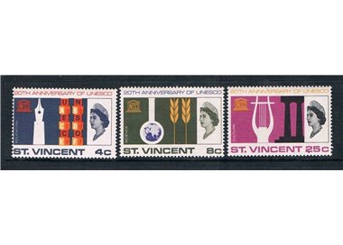 ST. VINCENT 1966 Unesco 3v MNH**