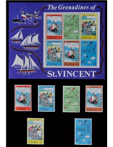 ST. VINCENT 1971 Daily life 6v + 1 BF MNH**