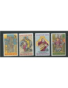 ST. VINCENT 1974 Easter 4v MNH**