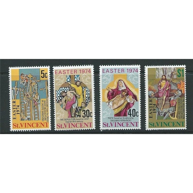 ST. VINCENT 1974 Easter 4v MNH**