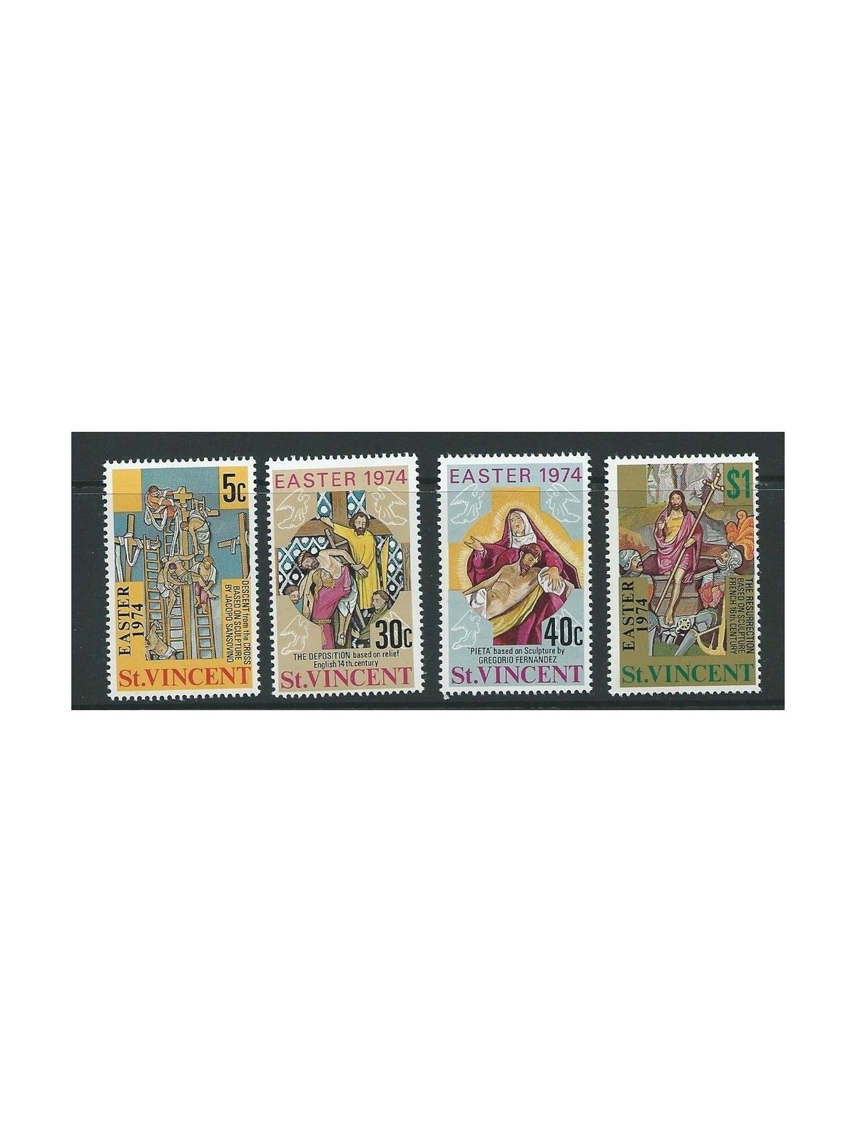 ST. VINCENT 1974 Easter 4v MNH**