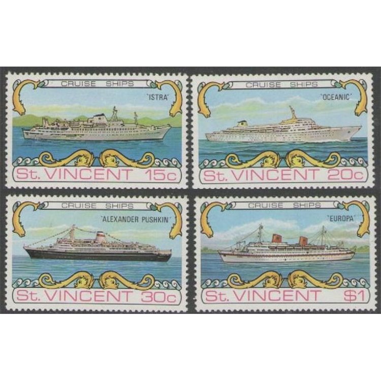ST. VINCENT 1974 Cruise ships 4v MNH**