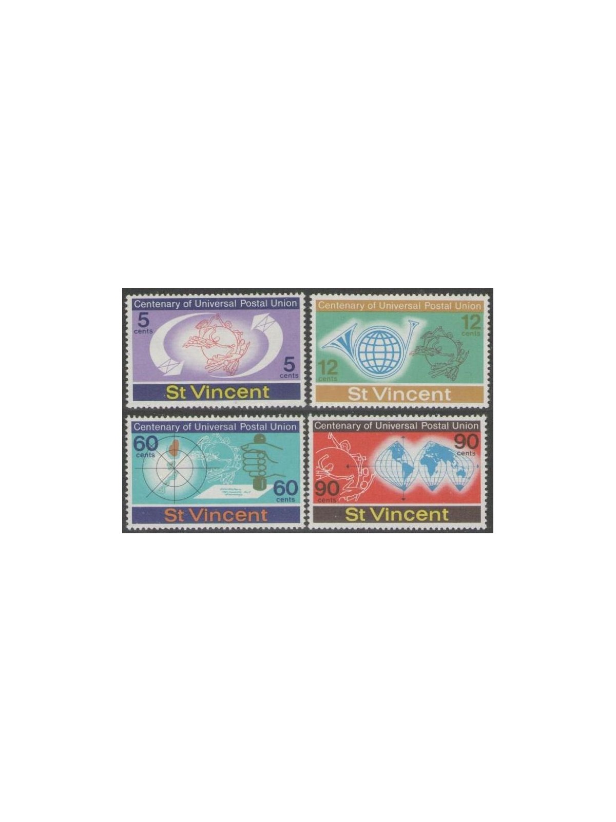 ST. VINCENT 1974 UPU Centenary 4v MNH**