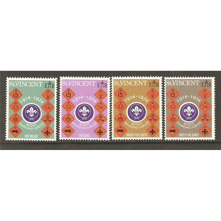 ST. VINCENT 1974 Scouting 4v MNH**