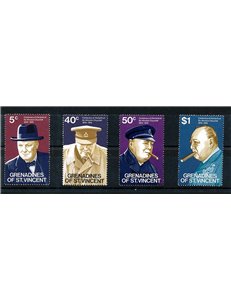 ST. VINCENT 1974 Sir Winston Churchill 4v MNH**