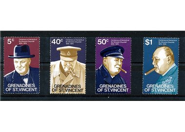 ST. VINCENT 1974 Sir Winston Churchill 4v MNH**