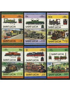 ST. LUCIA 1984 Treni, locomotive 12v MNH**