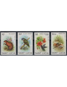 ST. LUCIA 1980 Fauna and flora 4v MNH**