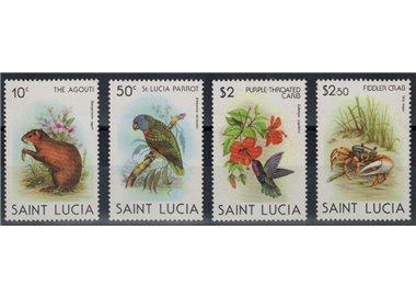 ST. LUCIA 1980 Fauna e flora 4v MNH**