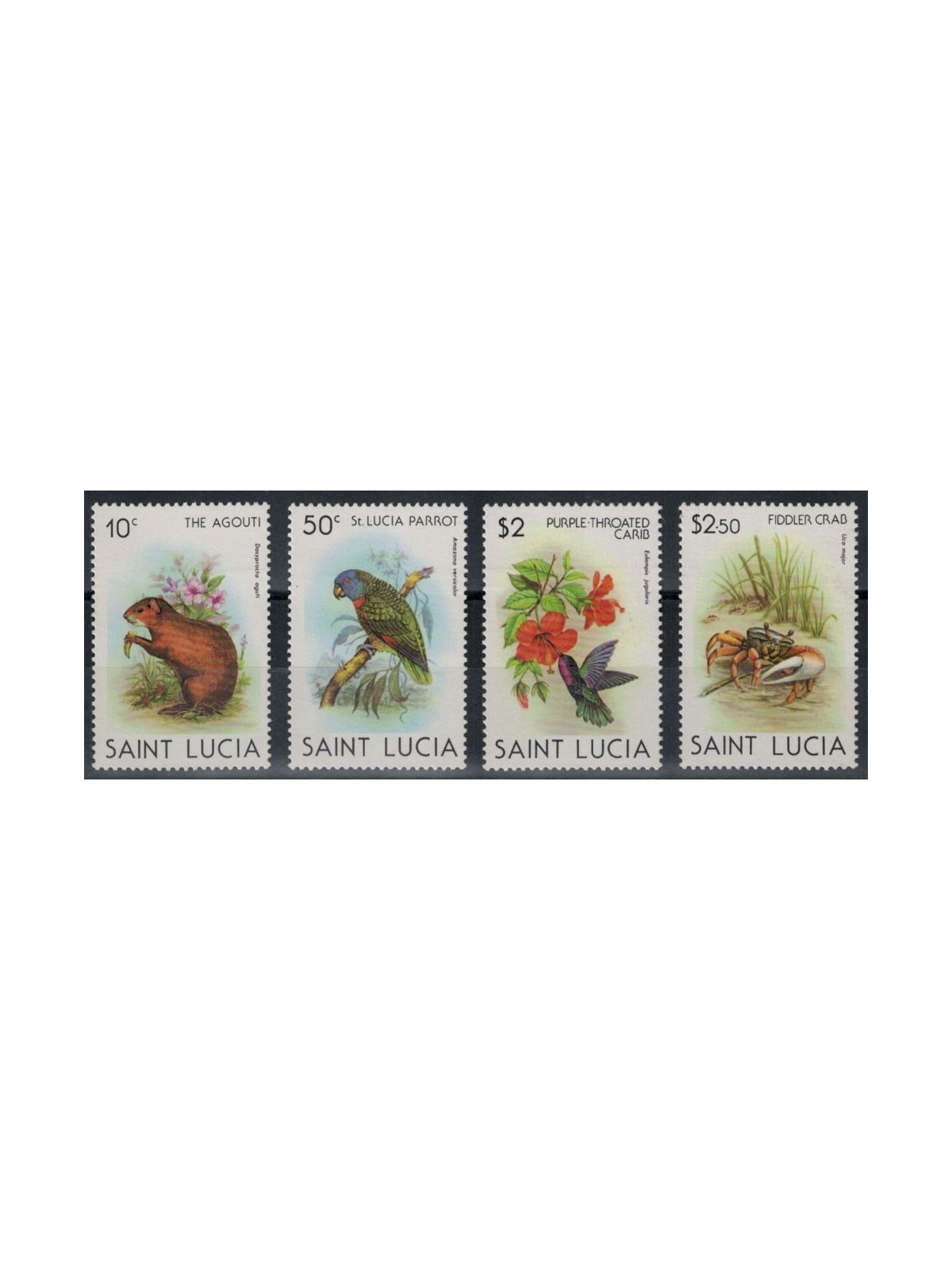 ST. LUCIA 1980 Fauna and flora 4v MNH**