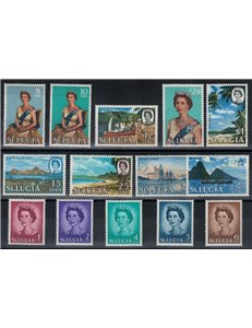 ST. LUCIA 1964 Serie ordinaria, Elisabetta II 14v MNH**