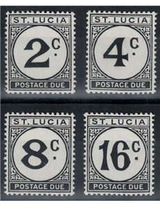 ST. LUCIA 1950 Postage Due 4v MNH**