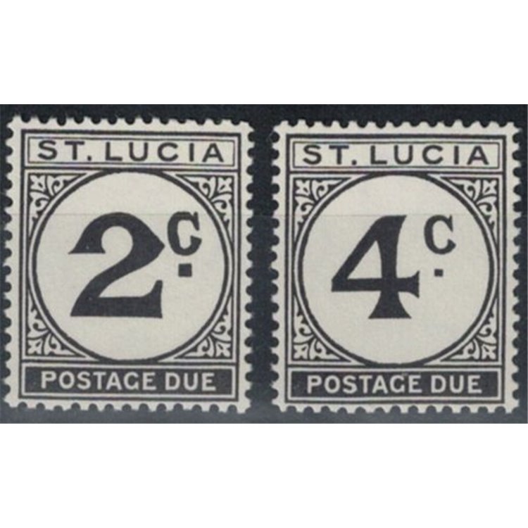 ST. LUCIA 1965 Postage Due 2v MNH**