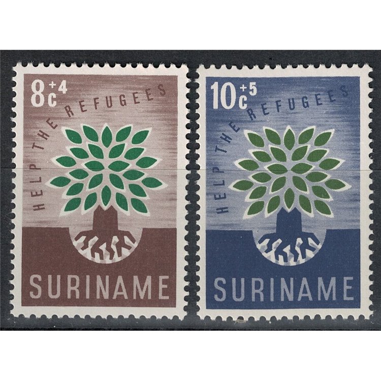 SURINAME 1960 Anno mondiale del rifugiato 2v MNH**
