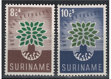SURINAME 1960 World Refugee Year 2v MNH**