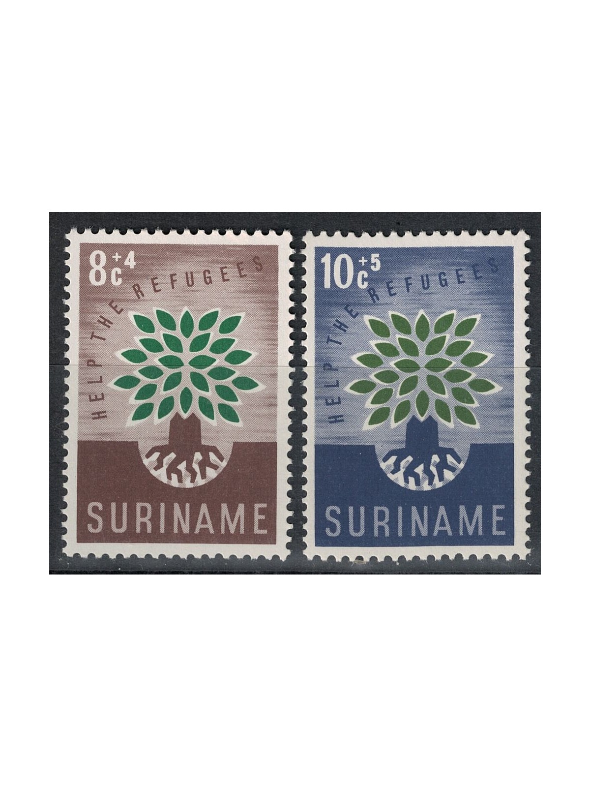SURINAME 1960 World Refugee Year 2v MNH**