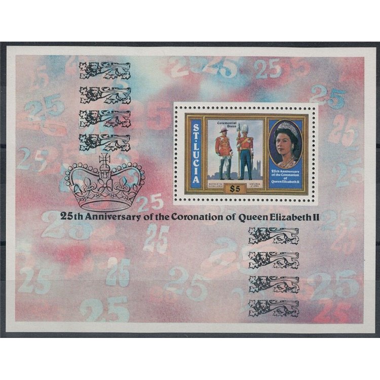 ST. LUCIA 1978 Silver Jubilee s/s MNH**