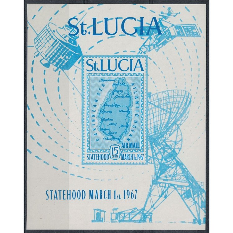 ST. LUCIA 1967 Associated Statehood (unissued) s/s MNH** ©