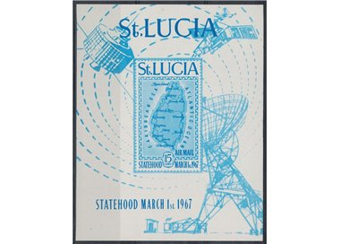 ST. LUCIA 1967 Associated Statehood (unissued) s/s MNH** ©