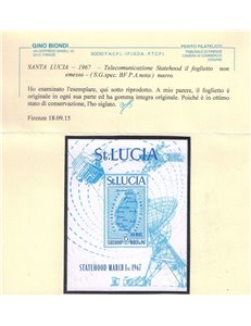 ST. LUCIA 1967 Associated Statehood (non emesso) BF MNH** ©