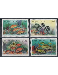 ST. LUCIA 1983 Fauna marina, pesci 4v MNH**