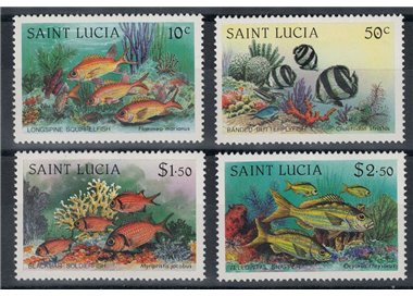 ST. LUCIA 1983 Fauna marina, pesci 4v MNH**