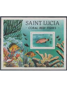 ST. LUCIA 1983 Marine fauna, fish s/s MNH**