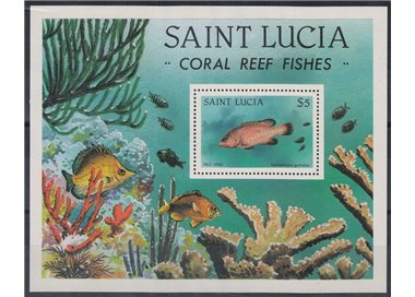 ST. LUCIA 1983 Marine fauna, fish s/s MNH**