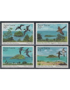 ST. LUCIA 1985 Riserve naturali, uccelli 4v MNH**