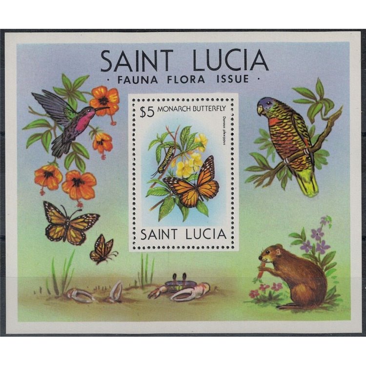 ST. LUCIA 1980 Fauna and Flora s/s MNH**