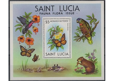 ST. LUCIA 1980 Fauna and Flora s/s MNH**