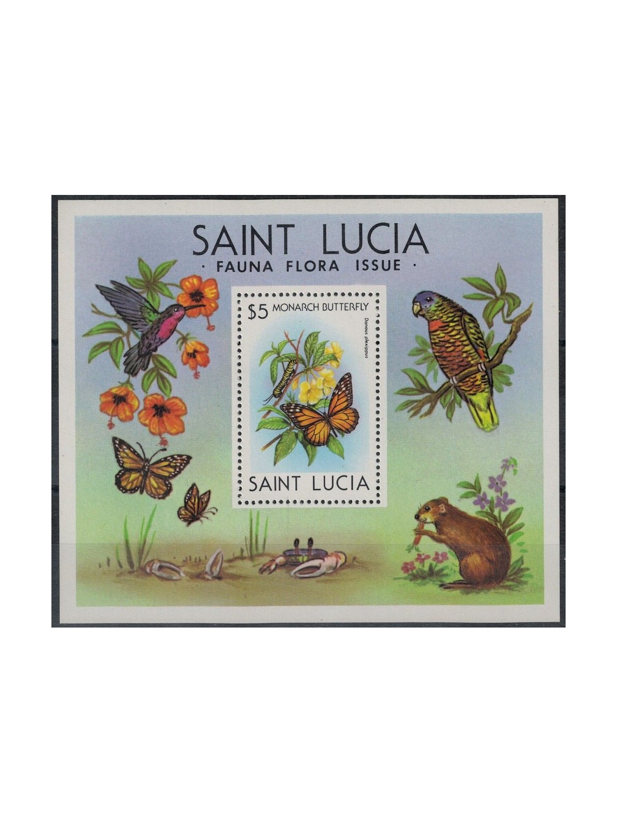 ST. LUCIA 1980 Fauna and Flora s/s MNH**