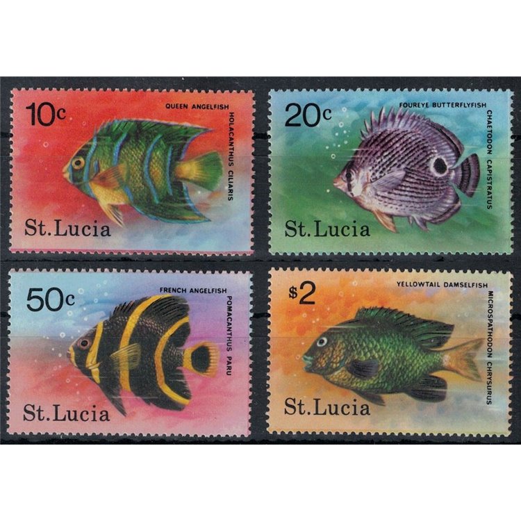 ST. LUCIA 1978 Marine fauna, fish 4v MNH**