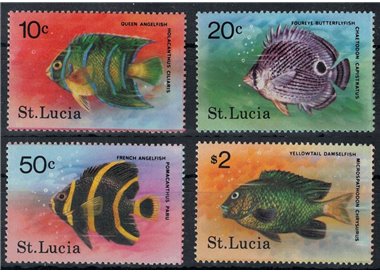 ST. LUCIA 1978 Fauna marina, pesci 4v MNH**
