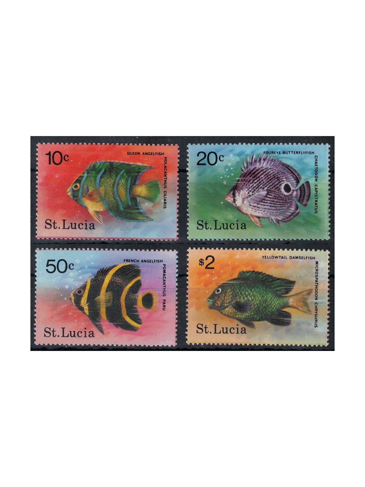 ST. LUCIA 1978 Fauna marina, pesci 4v MNH**