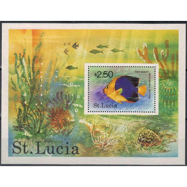 ST. LUCIA 1978 Fauna marina, pesci BF MNH**