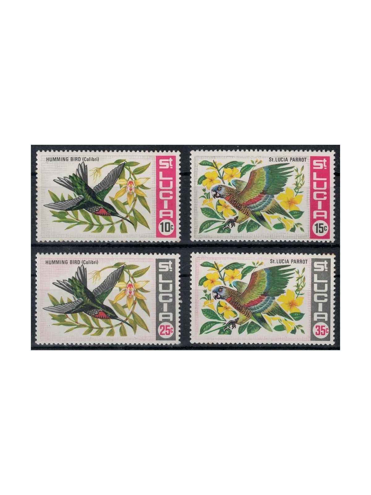 ST. LUCIA 1968 Fauna, uccelli 4v MNH**