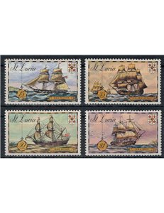 ST. LUCIA 1973 Antichi velieri 4v MNH**