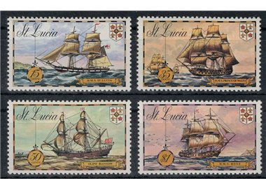 ST. LUCIA 1973 Antichi velieri 4v MNH**